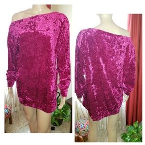 Eyecatching Velvet Sweatshirt